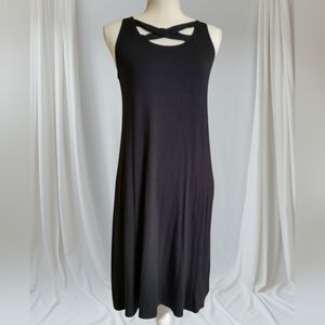 Little Black  Dress With Criss Cross Design